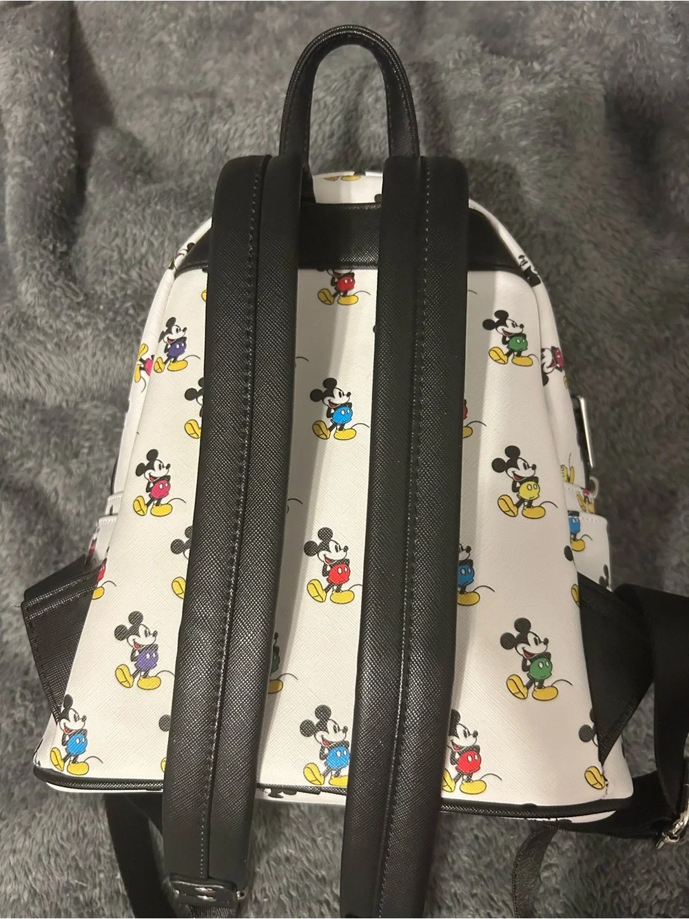 Loungefly Disney Parks White Mickey Mouse Multi-Color Print Backpack